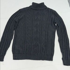Men's Dark Grey Turtleneck Sweater